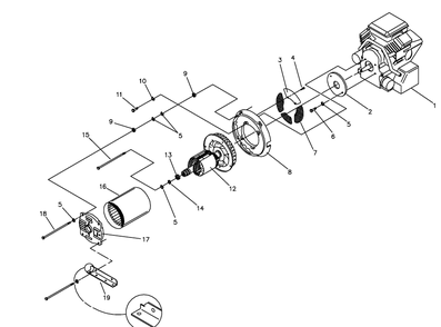Power Head Diagram and Parts List for 9809-2-MC  Briggs and Stratton Generator
